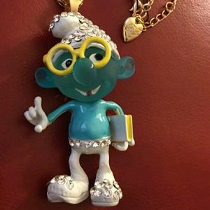 Rare Betsey Johnson Smurf Necklace